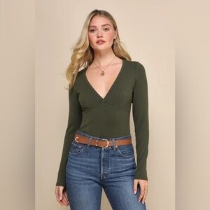 NWT Lulus Olive Bodysuit​​​​